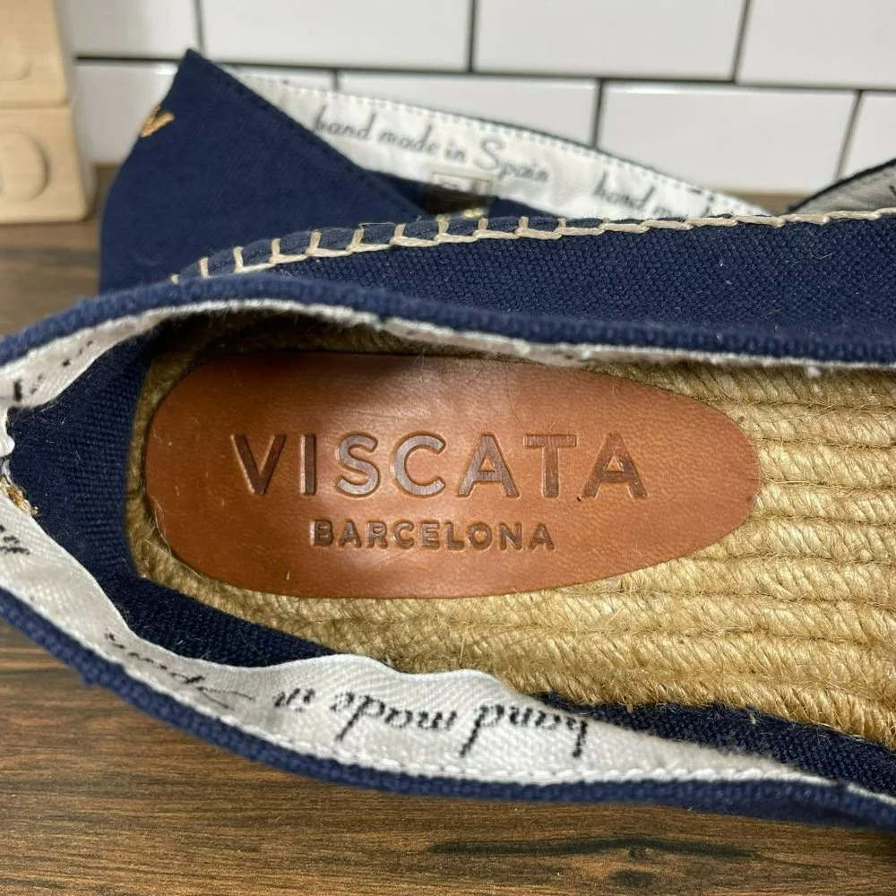 Viscata Barceloneta Women's Size EU 44 Shoes Blue Canvas Handmade Espadrilles